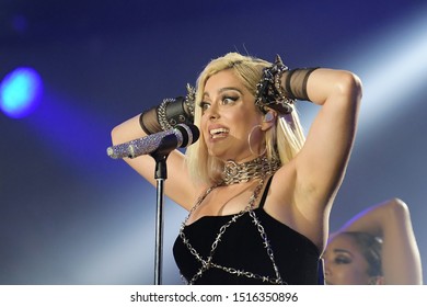 Rio De Janeiro, Brazil, September 27, 2019.
Singer Bebe Rexha During Her Rock In Rio Concert In Rio De Janeiro.