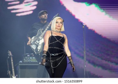 Rio De Janeiro, Brazil, September 27, 2019.
Singer Bebe Rexha During Her Rock In Rio Concert In Rio De Janeiro.