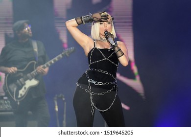 Rio De Janeiro, Brazil, September 27, 2019.
Singer Bebe Rexha During Her Rock In Rio Concert In Rio De Janeiro.