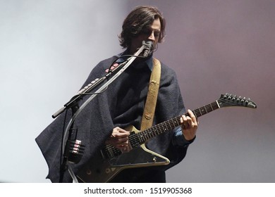 Rio De Janeiro, Brazil, September 29, 2019.
Guitarist Brian Bell Of The Band Weezer During A Show At Rock In Rio In Rio De Janeiro.