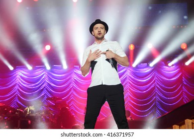 RIO DE JANEIRO, BRAZIL - SEPTEMBER 15: Singer Justin Timberlake performs during the Rock in Rio Festival in Rio de Janeiro
