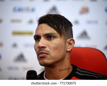 Rio de Janeiro -Brazil, September 7, 2015, Paolo Gerrero Soccer player of the Flamengo and Peruvian national team is suspended by FIFA for 1 year, after being
caught on the anti-doping test. It is for