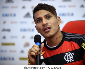 Rio de Janeiro -Brazil, September 7, 2015, Paolo Gerrero Soccer player of the Flamengo and Peruvian national team is suspended by FIFA for 1 year, after being
caught on the anti-doping test. It is for