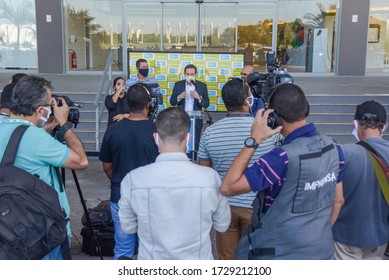 RIO DE JANEIRO (BRAZIL),11/05/2020-Mayor Of Rio De Janeiro Marcelo Crivella At A Press Conference Talks About Restrictive Measures On The Covid-19 Panel