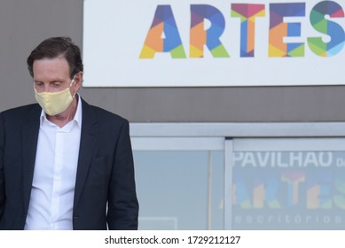 RIO DE JANEIRO (BRAZIL),11/05/2020-Mayor Of Rio De Janeiro Marcelo Crivella At A Press Conference Talks About Restrictive Measures On The Covid-19 Panel