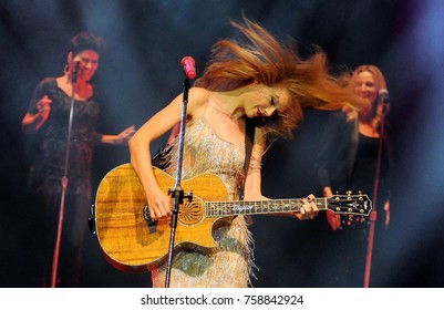 Rio De Janeiro, December 8, 2009. Singer Taylor Swift During Her Show At The HSBC Arena In Rio De Janeiro, Brazil