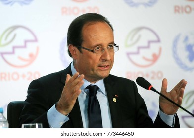 Rio De Janeiro, June 21, 2009.
President François Hollande Attends A Conference, During The Rio + 20 Conference, In The City Of Rio De Janeiro, Brazil