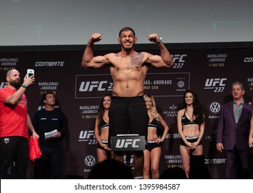 RIO DE JANEIRO, MAY 10, 2019: Fighter during weighing at UFC 237 (Ultimate Fighter Championship), Rio de Janeiro