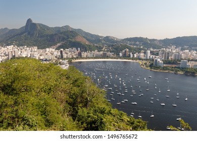 Rio De Janeiro, RDJ/Brazil-9/6/2014: View Of Botafogo, Corcovado And The Gulf