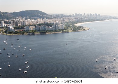 Rio De Janeiro, RDJ/Brazil-9/6/2014: View Of Botafogo, Corcovado And The Gulf