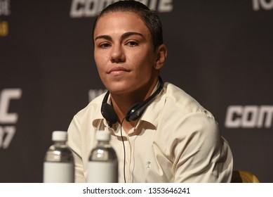 RIO DE JANEIRO, RJ, 28 MARCH 2019:  Brazilian Wrestler Jessica Andrade Participates In The Press Conference Of The Event UFC 237 Where She Will Fight With The North American Rose Namajunas In Rio