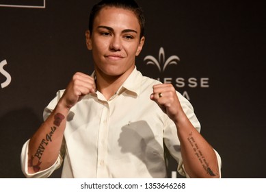 RIO DE JANEIRO, RJ, 28 MARCH 2019:  Brazilian Wrestler Jessica Andrade Participates In The Press Conference Of The Event UFC 237 Where She Will Fight With The North American Rose Namajunas In Rio