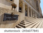 Rio de Janeiro, RJ, Brazil, 07.31.2023 - The Ministry of Finance building in Downtown Rio de Janeiro.  The former neoclassical headquarters of the Ministry of Finance was inaugurated in 1943