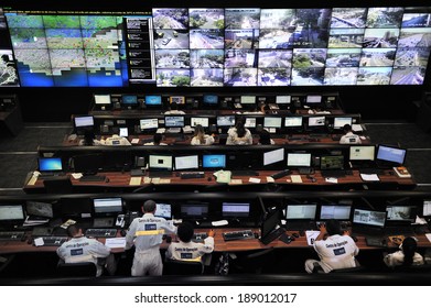 Rio De Janeiro, RJ, Brazil-December 6, 2012: Operation Center, Monitoring Citywide Safety, Security And Respond To Events And Incidents Based On Inputs Received Across Agencies