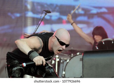 Rio De Janeiro, September 14, 2013.
Vocalist Michael Emanuel Known As Michale Graves Of Band Mark Ramones Blitzkrieg, During A Show At Rock In Rio In The City Of Rio De Janeiro.