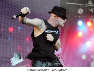 Rio De Janeiro, September 14, 2013.
Vocalist Michael Emanuel Known As Michale Graves Of Band Mark Ramones Blitzkrieg, During A Show At Rock In Rio In The City Of Rio De Janeiro.