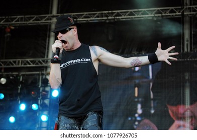 Rio De Janeiro, September 14, 2013.
Vocalist Michael Emanuel Known As Michale Graves Of Band Mark Ramones Blitzkrieg, During A Show At Rock In Rio In The City Of Rio De Janeiro.