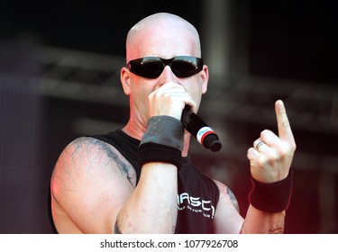 Rio De Janeiro, September 14, 2013.
Vocalist Michael Emanuel Known As Michale Graves Of Band Mark Ramones Blitzkrieg, During A Show At Rock In Rio In The City Of Rio De Janeiro.