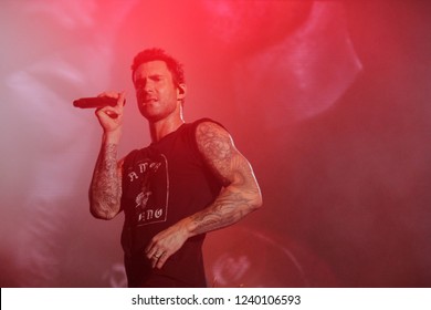 RIO DE JANEIRO, SEPTEMBER 15, 2017: Adam Levine On Stage Of Rock In Rio Festival