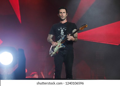 RIO DE JANEIRO, SEPTEMBER 15, 2017: Adam Levine On Stage Of Rock In Rio Festival