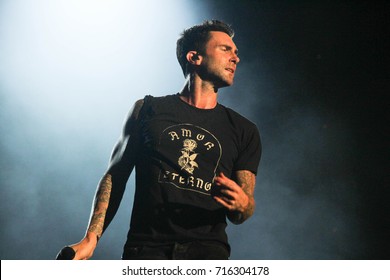 RIO DE JANEIRO, SEPTEMBER 15, 2017: Adam Levine On Stage Of Rock In Rio Festival.