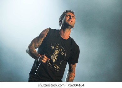 RIO DE JANEIRO, SEPTEMBER 15, 2017: Adam Levine On Stage Of Rock In Rio Festival.