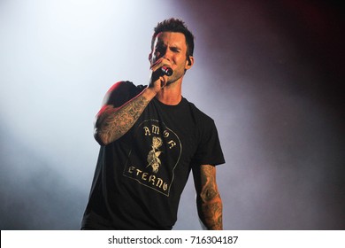 RIO DE JANEIRO, SEPTEMBER 15, 2017: Adam Levine On Stage Of Rock In Rio Festival.