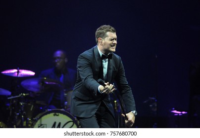 Rio De Janeiro, September 17, 2014.
Singer Michael Bublé During His Show At The HSBC Arena In Rio De Janeiro, Brazil