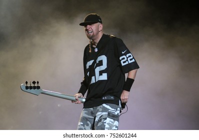 Rio De Janeiro, September 25, 2015.
Bass Player Shavo Odadjian Of System Of A Down Band During Presentation At Rock In Rio 2015 In Rio De Janeiro, Brazil