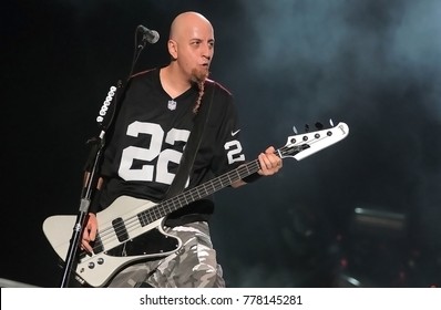 Rio De Janeiro, September 25, 2015. Bass Player Shavo Odadjian Of System Of A Down Band During Presentation At Rock In Rio 2015 In Rio De Janeiro, Brazil