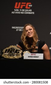 Rio De Janeiro-Brazil 24 MARCH 2015, Press Conference With The Fighter Of UFC Ronda Rousey 