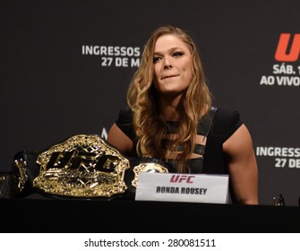 Rio De Janeiro-Brazil 24 MARCH 2015, Press Conference With The Fighter Of UFC Ronda Rousey 