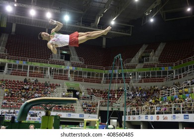 Rio De Janeiro-Brazil, April 17, 2016 Test Preparation For The Olympic Games 2016- Gymnastics