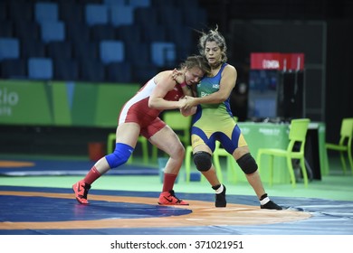 Rio De Janeiro-Brazil January 31, 2016- Test Preparation For The 2016 Olympics, Olympic Wrestling.