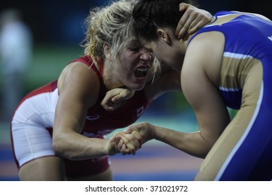 Rio De Janeiro-Brazil January 31, 2016- Test Preparation For The 2016 Olympics, Olympic Wrestling.