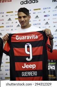 Rio de Janeiro-Brazil July 7, 2015, presentation of the new Flamengo soccer player - Paolo Guerrero
