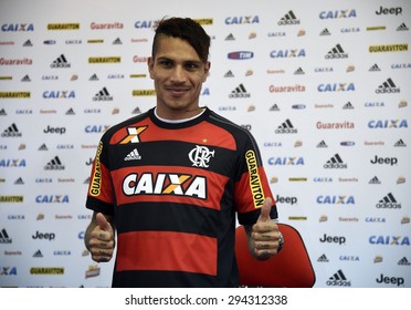 Rio de Janeiro-Brazil July 7, 2015, presentation of the new Flamengo soccer player - Paolo Guerrero