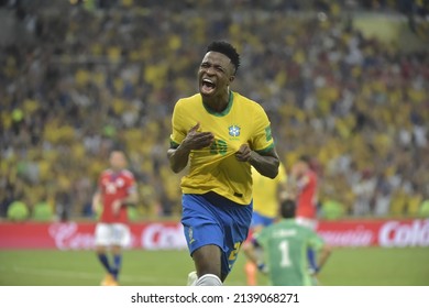 Rio De Janeiro-Brazil March 24, 2022 World Cup Qualifiers, Match Between Brazil And Chile At Maracanã Stadium 