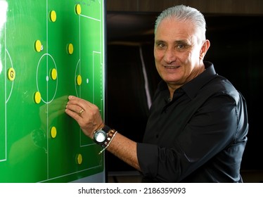 Rio De Janeiro-Brazil May 5, 2022, Interview With Brazil National Football Team Coach Tite