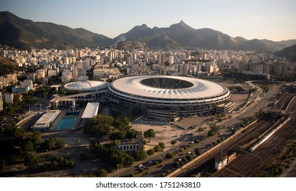 Rio De Janeiro/Rio De Janeiro/Brazil - June 01, 2018: Aerial Photo Of The Maracanã Stadium.