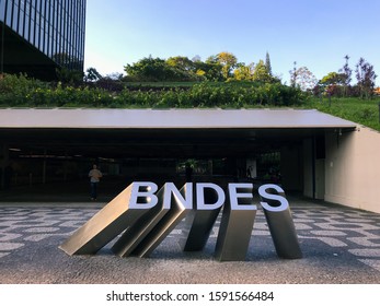 Rio De Janeiro/RJ/Brazil - December 17 2019: BNDES (National Development Bank) Headquarters At Chile Avenue. 