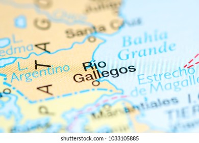 Rio Gallegos. Argentina On A Map