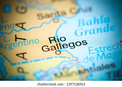 Rio Gallegos. Argentina On A Map