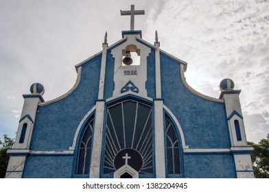 Rio Grande / Rio Grande Do Sul / Brazil-12/27/18 : Santa Cruz Catholic Church On The Island Of The Sailors In Rio Grande