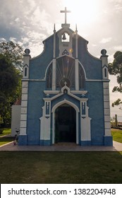 Rio Grande / Rio Grande Do Sul / Brazil-12/27/18 : Santa Cruz Catholic Church On The Island Of The Sailors In Rio Grande