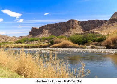 The Rio Grande River On The Texas Mexico Border By Big Bend National Park And Big Bend Ranch State Park.