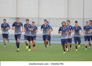 Riode JANEIRO-Brazil, June 29 ,2013The Italy National Football Team  Training  In Preparation For The 2014 World Cup Soccer Tournament That Starts In June. 