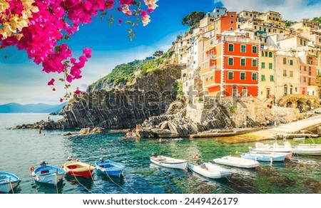 Similar – Image, Stock Photo Cinque Terre Village Coast