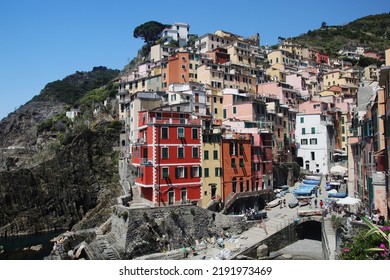 Riomaggiore Village In Cinque Terre National Park, Italy