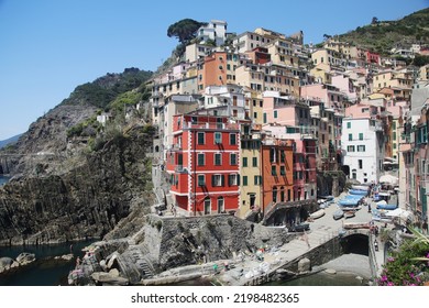 Riomaggiore Village In Cinque Terre National Park, Italy